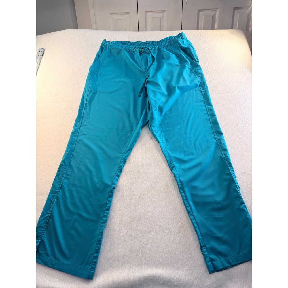 Healing Hands Purple Label Turquoise  Scrub Pants Drawstring Medical Uniform XL